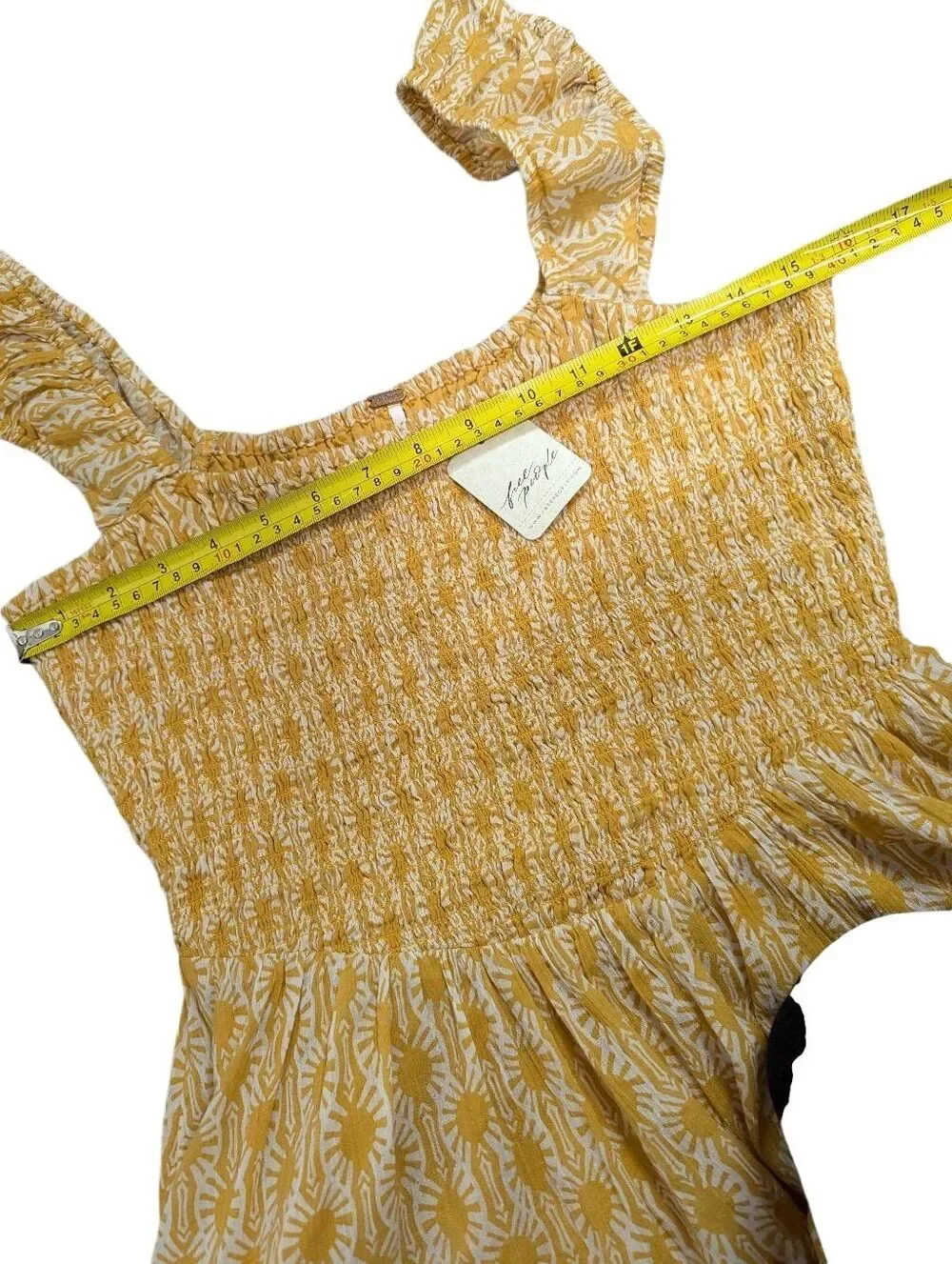Free people sweet Annie mini dress yellow Small